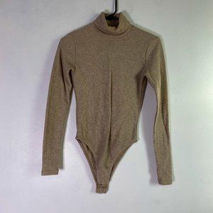 beige turtleneck bodysuit
